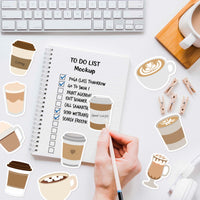 Xqumoi 30 Pack Coffee Cup Sticky Notes - Funny Self Sticky Notepads Writing Memo Pads for Coffee Lover Office School Supplies Student Kids Gift Class Reward Birthday Party Favors Goodies Bag Fillers