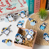 Xqumoi 30 Pack Winter Penguin Sticky Notes - Christmas Self Sticky Notepads Winter Notes Pads Polar Animal Writing Memo Pads Office School Supply Birthday Xmas Penguin Lover Gift Goodies Bag Fillers