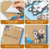 Xqumoi I Just Really Like Siberian Husky Sticky Notes Set, 550 Sheets, Cute Husky Self-Stick Notes Pads Animal Divider Tabs Bundle Writing Memo Pads Page Marker Back to School Office Supplies Gift