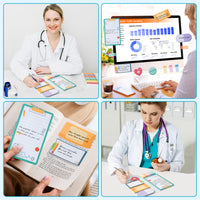 Xqumoi School Nurse Sticky Notes Set - Cute Cartoon Medical Self-Stick Note Pads Writing Memo Pad Page Marker Bookmarker for Nursing Student Essentials Hospital Gift Back to School Office Supplies