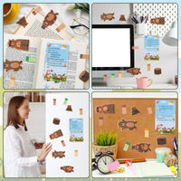 Xqumoi I Just Really Like Groundhog Sticky Notes Set - Cute Animal Self-Stick Note Pads Divider Tabs Bundle Writing Memo Pad Page Marker Back to School Office Supplies Groundhog Day Party Favor Gift