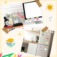 Xqumoi 30 Pack Back to School Sticky Notes - Blackboard Apple Book Globe Bus Shaped Self-Adhesive Writing Memo for Kids Teens Welcome Back Gift School Classroom Office Home Reminder Notepad Supplies
