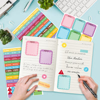 Xqumoi Axolotl Hardcover Ruled Journal Notebook with Planner Stickers, A5 Hardbound Journal Writing Notebook Teacher Appreciation Gift Back to School Office Supplies Diary Notepad 8.3” x 5.5” (Blue)