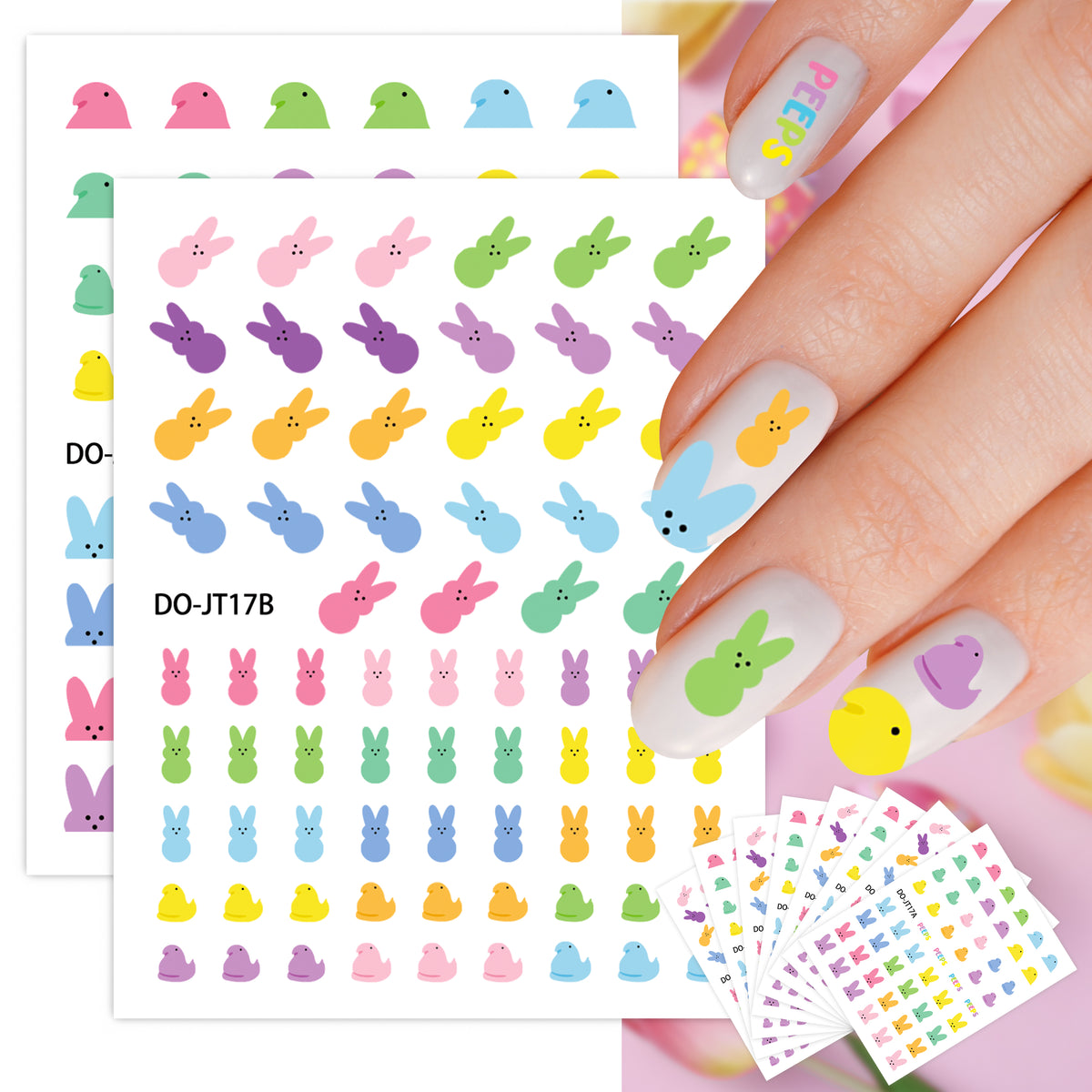 8Pcs Easter Nail Art Stickers Mickey Nail Supplies 3D Self-Adhesive Na –  7ilaewen