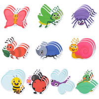 Xqumoi 30 Pack Bugs Sticky Notes, Total 600 Sheets, Cute Spring Insects Ladybugs Bee Butterfly Self Sticky Memo Pads for Office School Student Kids Class Birthday Party Favors Goodies Bag Fillers