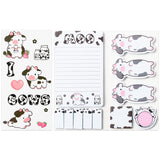 Xqumoi I Just Really Like Cow Sticky Notes Set, 550 Sheets, Cute Pink Cow Shaped Self-Stick Notes Pads Barnyard Farm Animal Divider Tabs Bundle Writing Memo Pads Page Marker School Office Supplies