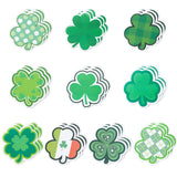 Xqumoi 30 Pack St. Patrick's Day Shamrock Sticky Notes Total 600 Sheets Irish Lucky Green Clover Self Adhesive Mini Notepads Office Supplies for School Student Kids Classroom Party Favor