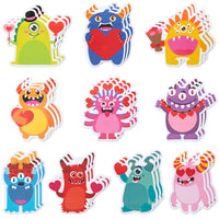 Xqumoi 30 Pack Valentines Monster Sticky Notes, Total 600 Sheets, Cute Valentine's Day Heart Monsters Self Sticky Memo Pads for Office School Student Kids Classroom Goodies Rewards Party Favor Gift