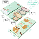 Xqumoi I Just Really Like Sloths Sticky Notes Set, 550 Sheets, Cute Cartoon Sloths Self-Stick Notes Pads Animal Divider Tabs Bundle Writing Memo Pads Page Marker School Office Supplies Small Gift