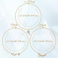 Xqumoi Scorpio Zodiac Layer Necklaces 14K Gold Plated 12 Constellation Cubic Zirconia Stones Zodiac Dainty Pendant Choker Horoscope Astrology Star Necklace Jewelry Birthday Gift for Women Girls