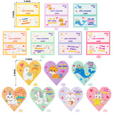 Xqumoi 28 Packs Valentines Unicorn Puzzles with Gift Cards for Kids, Heart Shape Unicorn Animal Jigsaw Puzzles Valentine's Day Exchange Gifts Bulk Party Favors Classroom School Goodie Bags Fillers