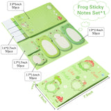 Xqumoi I Just Really Like Frogs Sticky Notes Set, 550 Sheets, Cute Cartoon Frogs Self-Stick Notes Pads Animal Divider Tabs Bundle Writing Memo Pads Page Marker School Office Supplies Small Gift