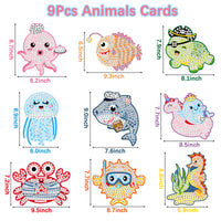 VIDEO  Xqumoi 9Pack Ocean Animals Mosaic Stickers Art Kit for Kids Toddlers DIY Handmade Art Sticky Craft Under the Sea Themed Octopus Turtle Shark Crab Jellyfish Seahorse Dolphin Fish Sticker-by-Number Gift