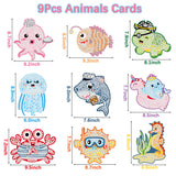 VIDEO  Xqumoi 9Pack Ocean Animals Mosaic Stickers Art Kit for Kids Toddlers DIY Handmade Art Sticky Craft Under the Sea Themed Octopus Turtle Shark Crab Jellyfish Seahorse Dolphin Fish Sticker-by-Number Gift