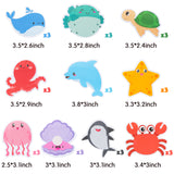 Xqumoi 30 Pack Sea Animal Sticky Notes Total 600 Sheets Under The Ocean Life Self Sticky Memo Pads Mini Notepads Office Supplies for School Student Kids Classroom Goodies Rewards Party Favor Gift