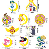 Xqumoi 30Ct Sailor Moon Hanging Swirls Decorations, Sailor Moon Whirls Glitter Foil Ceiling Swirls Streamers, Sailor Moon Themed Party Decoration Supplies for Kids Birthday Baby Shower Party Favors