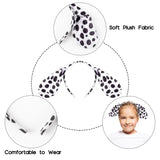 Xqumoi Dalmatian Spot Dog Costume Puppy Ears Headband Velvet Necklaces Adhesive Sticker Book Week Costume 100th Day of School