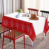 Xqumoi 4Pcs Bandana Wild West Party Table Cover Red Paisley Print Plastic Tablecloths Waterproof Disposable Rectangle Western Cowboy Themed Picnic Birthday Party Supplies Decoration (70.8 x 42.5 Inch)