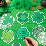 Xqumoi 30 Pack St. Patrick's Day Shamrock Sticky Notes Total 600 Sheets Irish Lucky Green Clover Self Adhesive Mini Notepads Office Supplies for School Student Kids Classroom Party Favor