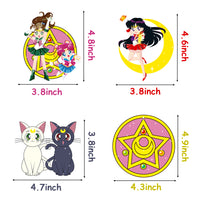 Xqumoi 80Pcs Sailor Moon Party Decorations, Centerpiece Sticks Table Toppers Anime Stickers Sailor Moon Themed Happy Birthday Party Favors Supplies for Kids Baby Shower Photo Booth Props Decorations