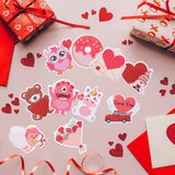 Xqumoi 30 Pack Valentines Day Sticky Notes, Total 600 Sheets, Cute Valentines Heart Bear Gnome Rose Unicorn Love Letter Self Sticky Memo Pads for Office School Classroom Student Kids Party Favor