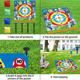 Xqumoi Mario Brothers Lawn Darts Game Set, Fun Throwing Bean Bags Toss Game on Scoreboard, Indoor Outdoor Backyard Family Game Activities for Kids and Adults, Mario Brothers Birthday Party Supplies