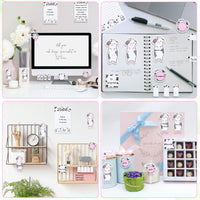 Xqumoi I Just Really Like Cow Sticky Notes Set, 550 Sheets, Cute Pink Cow Shaped Self-Stick Notes Pads Barnyard Farm Animal Divider Tabs Bundle Writing Memo Pads Page Marker School Office Supplies