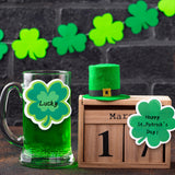 Xqumoi 30 Pack St. Patrick's Day Shamrock Sticky Notes Total 600 Sheets Irish Lucky Green Clover Self Adhesive Mini Notepads Office Supplies for School Student Kids Classroom Party Favor