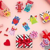 Xqumoi 30 Pack Valentines Monster Sticky Notes, Total 600 Sheets, Cute Valentine's Day Heart Monsters Self Sticky Memo Pads for Office School Student Kids Classroom Goodies Rewards Party Favor Gift