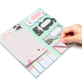 Xqumoi I Just Really Like Cat Sticky Notes Set, 550 Sheets, Cute Cat and Paw Shaped Self-Stick Notes Pads Animal Divider Tabs Bundle Writing Memo Pads Page Marker School Office Supplies Small Gift