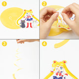 Xqumoi 30Ct Sailor Moon Hanging Swirls Decorations, Sailor Moon Whirls Glitter Foil Ceiling Swirls Streamers, Sailor Moon Themed Party Decoration Supplies for Kids Birthday Baby Shower Party Favors