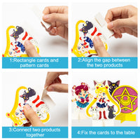 Xqumoi 12 Pcs Sailor Moon Honeycomb Centerpieces Table Toppers 3D Cardstock Table Decorations Kit, Double-Sided Sailor Moon Themed Party Favors Supplies Photo Booth Props for Kids Girls Birthday Party