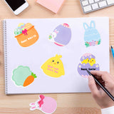 Xqumoi 30 Pack Easter Sticky Notes, Total 600 Sheets, Easter Egg Chick Bunny Cross Lamb Notepad Self-Adhesive Writing Memo Pads for Office School Student Kids Classroom Goodies Rewards Party Favor