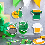 Xqumoi 30 Pack St. Patrick's Day Mixed Sticky Notes Total 600 Sheets Irish Lucky Green Shamrock Clover Gnome Self Adhesive Notepads Office Supplies for School Student Kids Class Party Favor