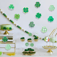 Xqumoi 30 Pack St. Patrick's Day Shamrock Sticky Notes Total 600 Sheets Irish Lucky Green Clover Self Adhesive Mini Notepads Office Supplies for School Student Kids Classroom Party Favor