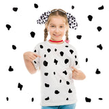 Xqumoi Dalmatian Spot Dog Costume Puppy Ears Headband Velvet Necklaces Adhesive Sticker Book Week Costume 100th Day of School