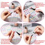 Xqumoi 8 Sheets Conversation Heart Candy Nail Stickers Art Decals 3D Self-Adhesive Nail Decals Colourful Heart Love Patterns Design DIY Manicure Nail Accessories Decorations Gift for Women Girls