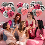 Xqumoi 36Pcs Bachelorette Party Balloons Cowgirl Themed Nashville Party Supplies Decorations for Bridal Shower 12Inch Let's Go Girls Disco Pink White Gray Latex Bride Balloons Bride to Be Decoration