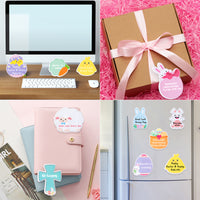 Xqumoi 30 Pack Easter Sticky Notes, Total 600 Sheets, Easter Egg Chick Bunny Cross Lamb Notepad Self-Adhesive Writing Memo Pads for Office School Student Kids Classroom Goodies Rewards Party Favor