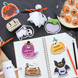 Xqumoi 30 Pack Halloween Sticky Notes, Weird Characters Sticky Notepad Pumpkin Skull Ghost Witch Memo Pads Self-Adhesive Notes for Home Office School Classroom Student Party Favor (Total 600 Sheets)