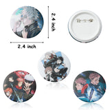 Xqumoi 73 Pieces Jujutsu Kaisen Gift Sets for Fans, Including Jujutsu Kaisen Drawstring Bag Backpack, Face Mask, Keychain, Phone Lanyard, Phone Airbag Holder, Cards, Stickers, Button Pins, Wristbands