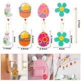 Xqumoi 30Pcs 5D Easter Diamond Painting Keychain Hanging Ornaments Kit Easter Egg Bunny DIY Diamond Art Mosaic Full Drill Key Chain Handmade Rhinestone Gem Art Crafts Pendant Gift Tags for Kids Adults