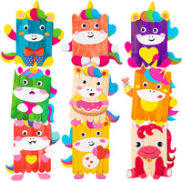 Click image to open expanded view Xqumoi 9 Pack Unicorn Wooden Sticks DIY Crafts Kit Art Craft Ornament with Googly Wiggle Eyes Creative Handmade Projects Birthday Gift Party Activity Games Wedding Decorations Favors for Kids Adults